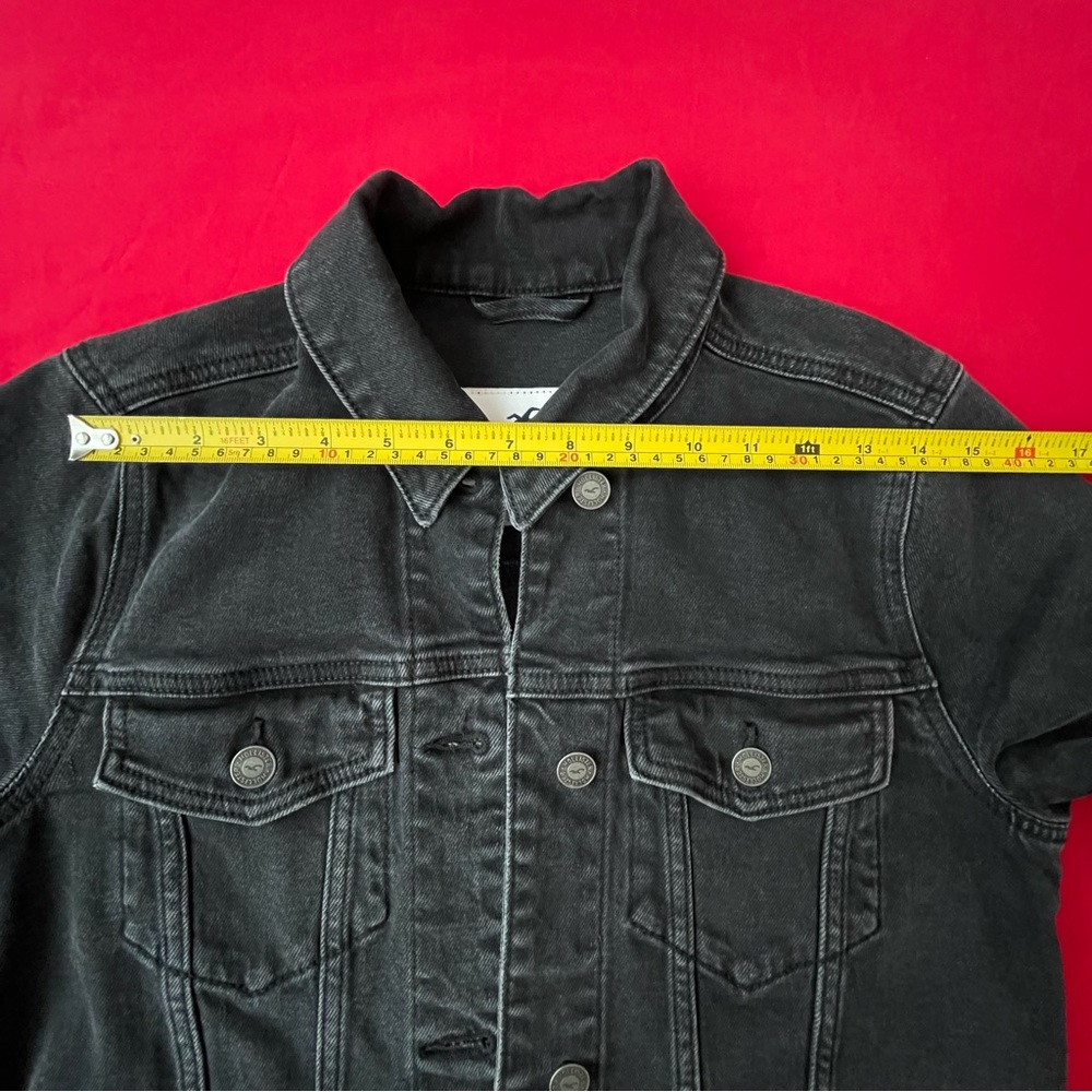 Hollister Cropped Denim Jacket Size S - Picture 4 of 8